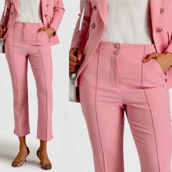 VERONICA BEARD
Kean tweed kick-flare pants peony pink size 8 NWT - Picture 6 of 10